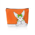 Cute Puppy Europe Classic Shoulder Girls Kids Cotton Makeup Pouch Custom Logo